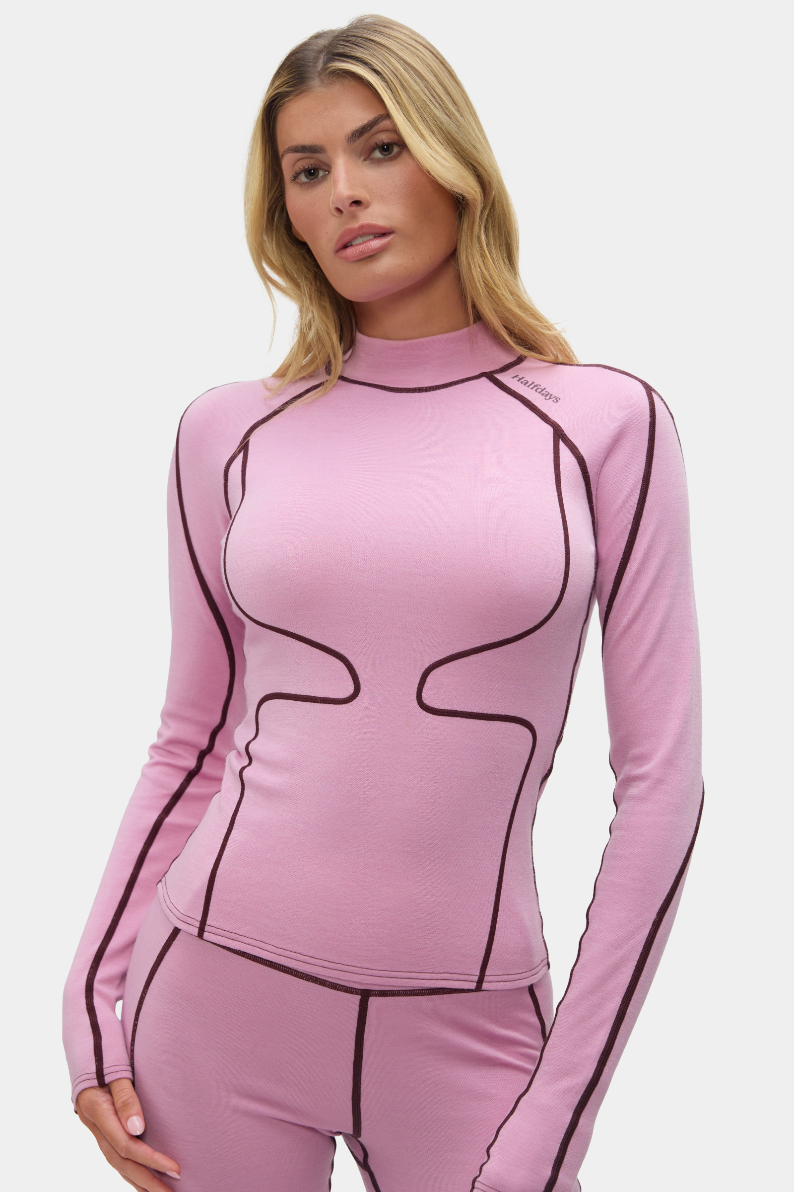 Halfdays Fay Midweight Merino Top in Amethyst