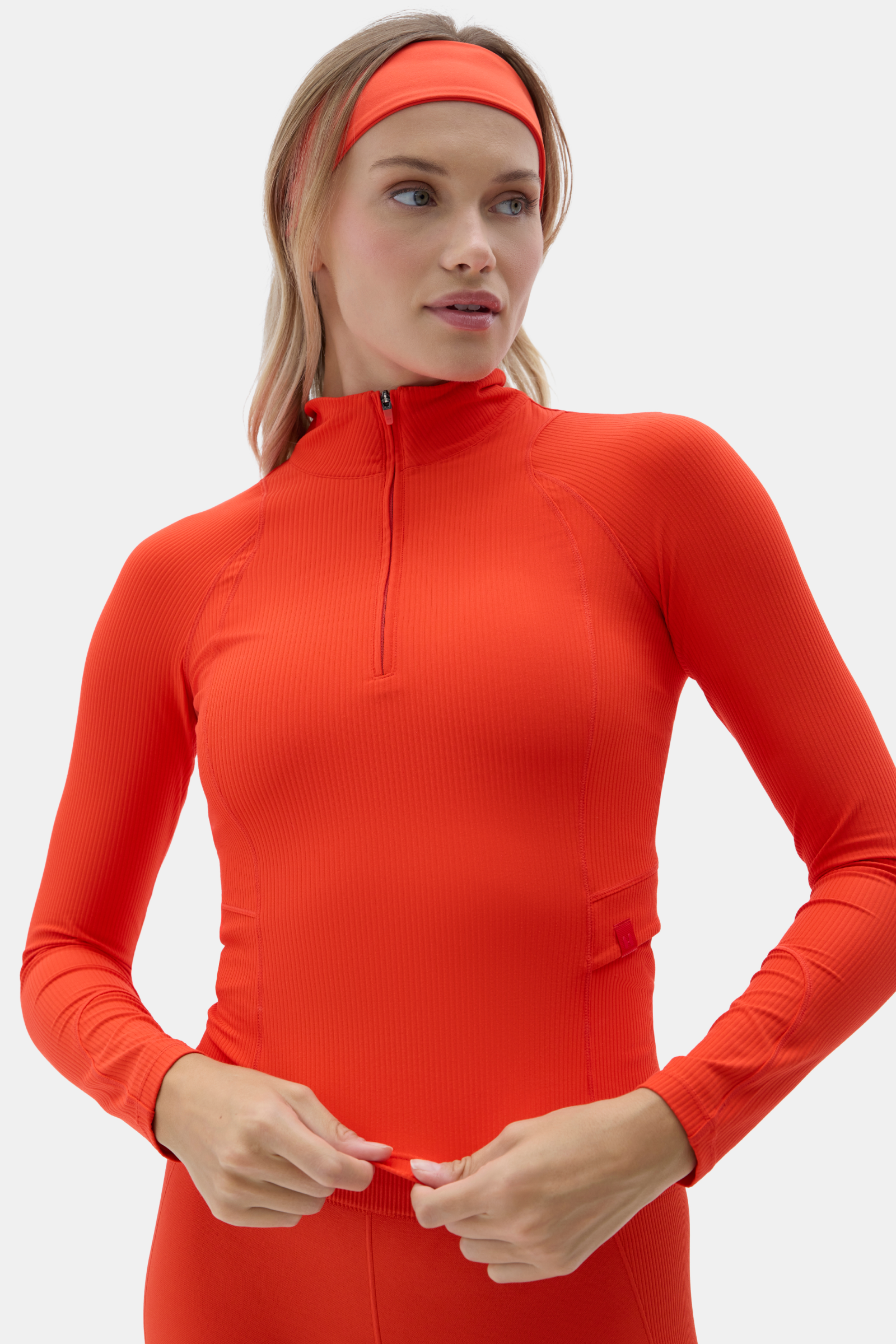 Halfdays Julie Quarter Zip Top in Spritz