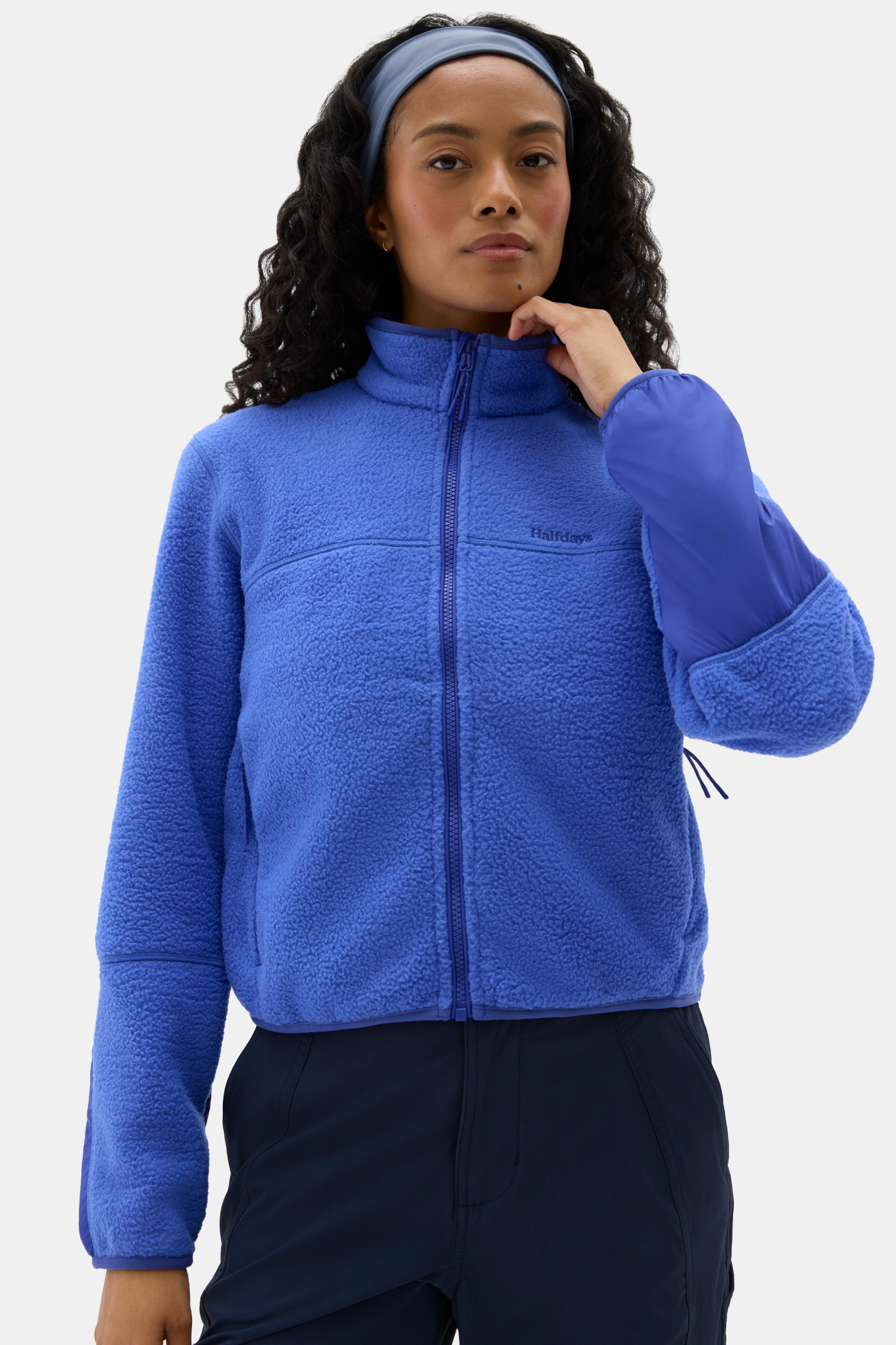 Halfdays Chapelle Fleece Jacket in Sapphire
