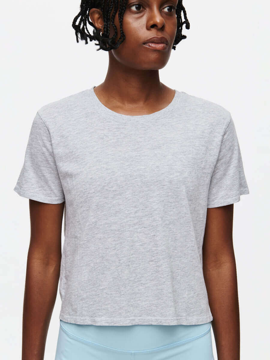 Outdoor Voices Everyday Shortsleeve in Heather Grey