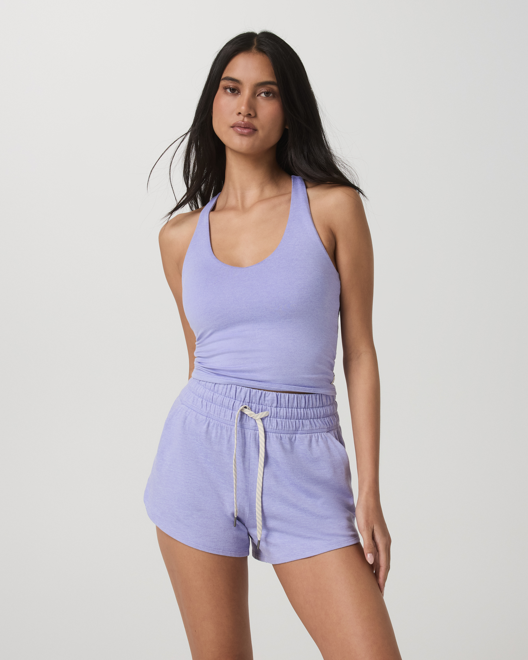 Vuori Halo Performance Crop 2.0 | Hyacinth Heather in Hyacinth Heather