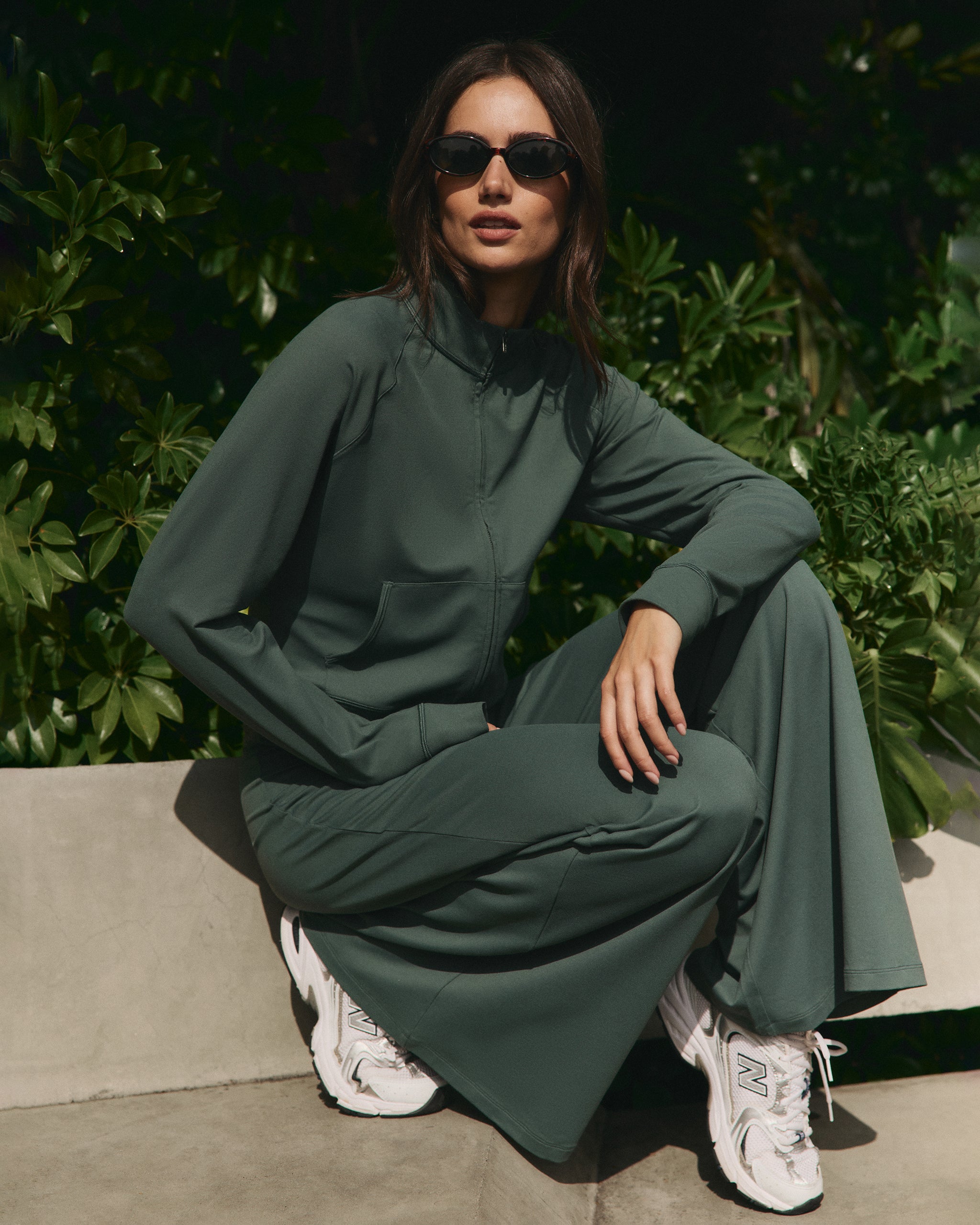 Vuori Halo Mini Track Jacket | Agate Green in Agate Green